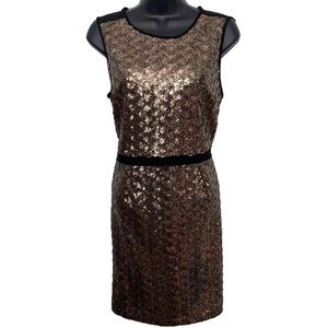 Gold Sequin Mini Dress